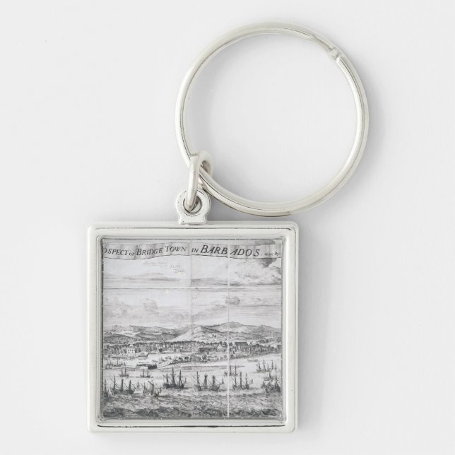 Porte-clés Une perspective de ville de pont en Barbade (Devant)