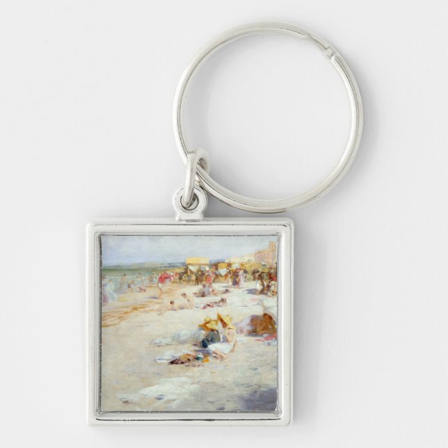 Porte-clés Une plage occupée en été (Devant)