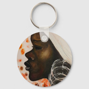 Porte-clés Une Porte - clé de beauté africaine Peinture facia