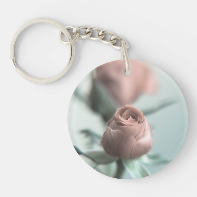 Porte-clés Une rose rose pour votre chéri... (Devant)