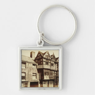 Porte-clés Une rue dans Ludlow (photo de b/w)