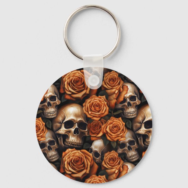 Porte-clés Une série Skull and Roses Design 9 (Recto)