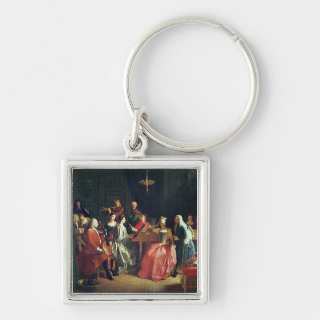 Porte-clés Une soirée musicale (huile sur la toile) (Devant)