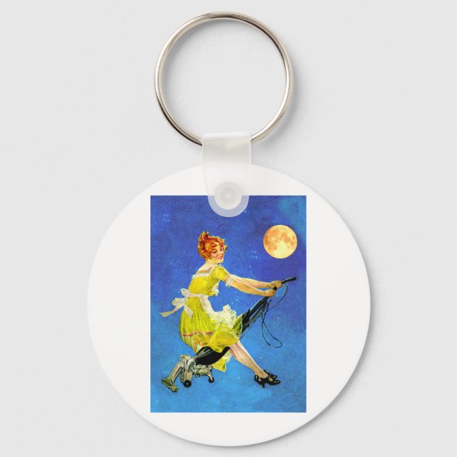 Porte-clés Une sorcière moderne marche un vide (Recto)