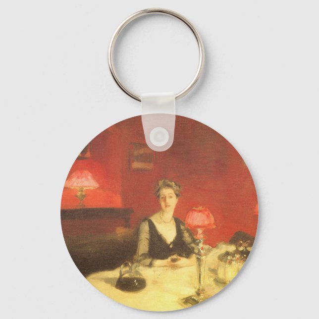 Porte-clés Une table à dîner la nuit par John Singer Sargent (Recto)