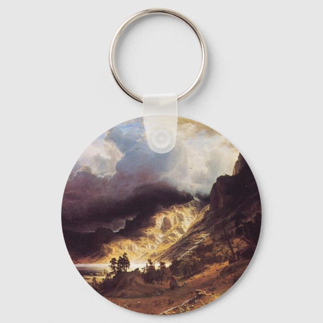 Porte-clés Une tempête dans les montagnes Rocheuses, Bierstad (Recto)