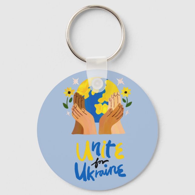 Porte-clés Une unité mondiale pour l'Ukraine (Recto)