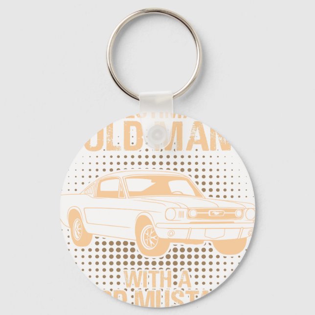 Porte-clés Une vieille Ford Mustang 1966 Fastback (Recto)