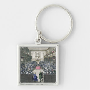 Porte-clés Une vue de la Chambre des communes, gravée par B.