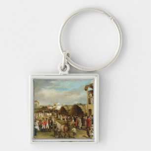 Porte-clés Une vue étendue d'Oxford emballe (huile sur le