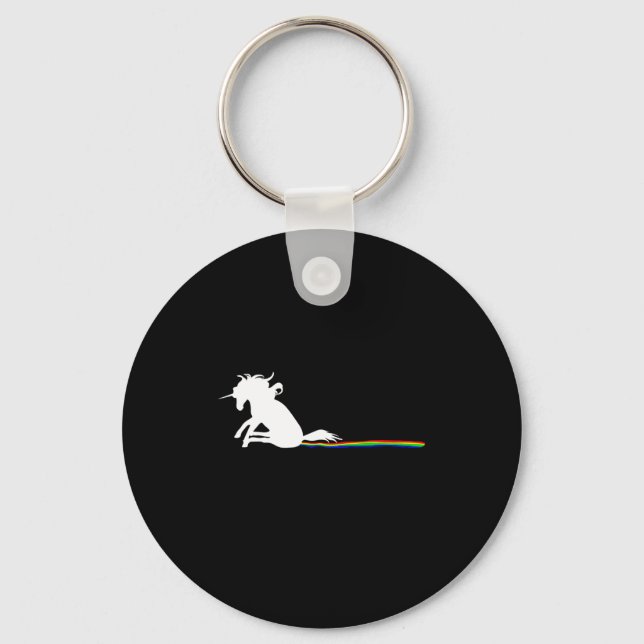Porte-clés Unicorn Dragging Rainbows Funny Adult S  (Recto)