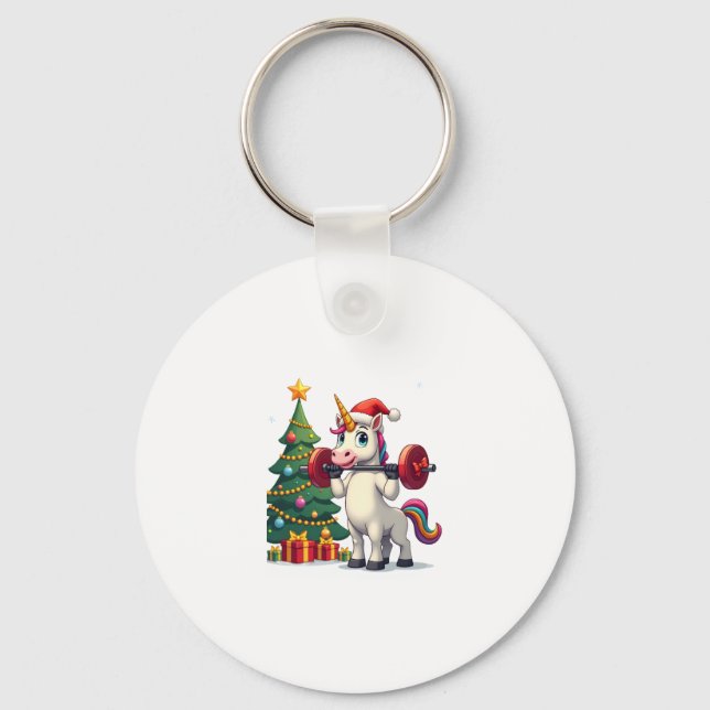 Porte-clés Unicorn Lifting Christmas Weightlifting Deadlift G (Recto)