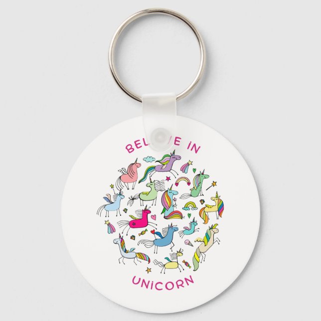 Porte-clés Unicorn Magic Kawaii (Recto)