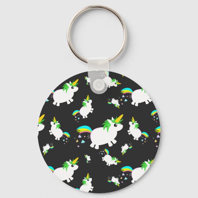 Porte-clés uniCORN PoPcorn motif drôle mignon (Recto)