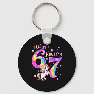 Porte-clés Unicorn was 6 7 six seven 7th bday birthday girl