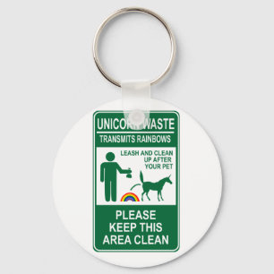 Porte-clés Unicorn Waste Sign