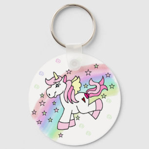 Porte-clés Unicorne arc-en-ciel