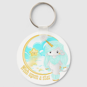 Porte-clés Unicorne Bleue Po