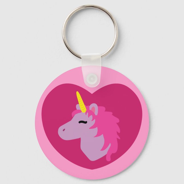 Porte-clés Unicorne rose (Recto)
