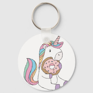 Porte-clés Unicornes affamées Unicorne colorée Art mignon