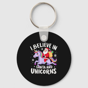 Porte-clés Unicorns Lover Je Crois En Père Noël Et Unicorns C