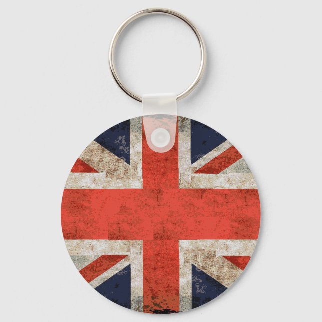 Porte-clés Union Jack déchiquetée âgée (Recto)