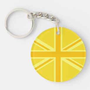 Porte-clés Union Jack jaune vif