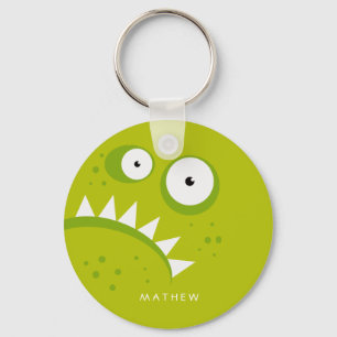 Porte-clés Unique Grumpy Angry Funny Effrayant Monstre Vert