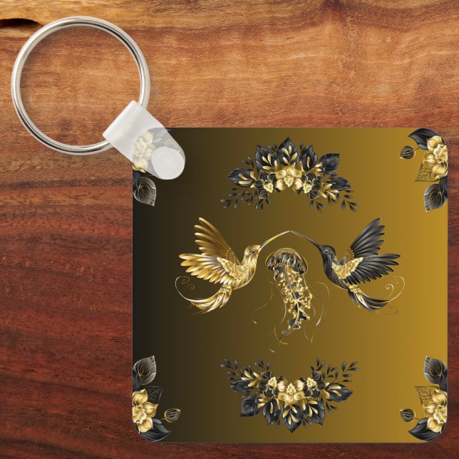 Porte-clés Unisson Éthéré, Fantaisie à Ailes Dorées (Recto)