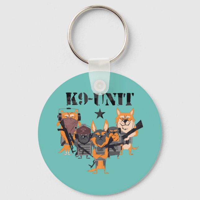 Porte-clés Unité Chiens de police K9 (Recto)