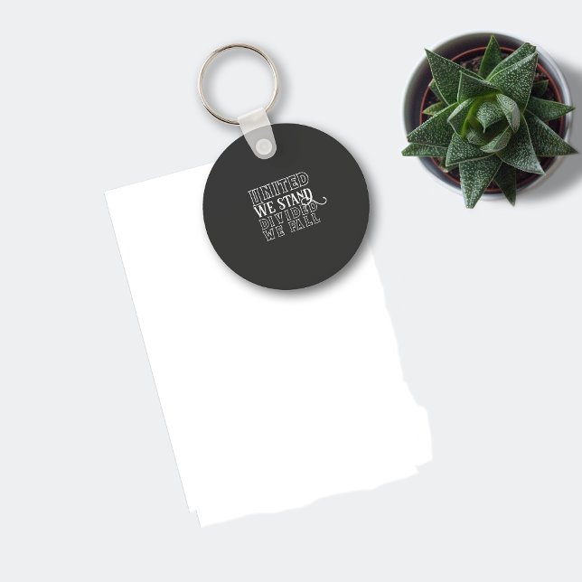 Porte-clés United we stand white encouragement mot grey (Créateur téléchargé)