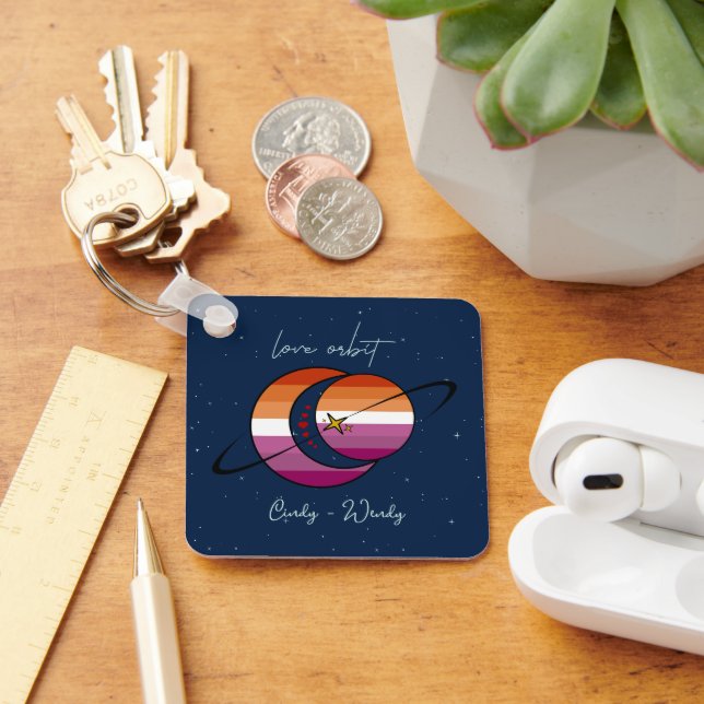 Porte-clés Univers Amour Orbite Soleil & Lune Coucher de sole (Bureau)