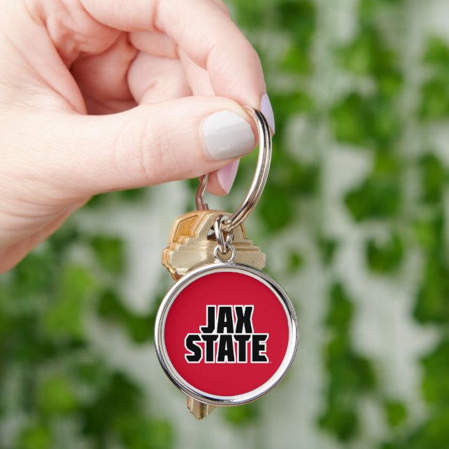 Porte-clés Université d'État de Jacksonville JAX STATE Texte  (main)