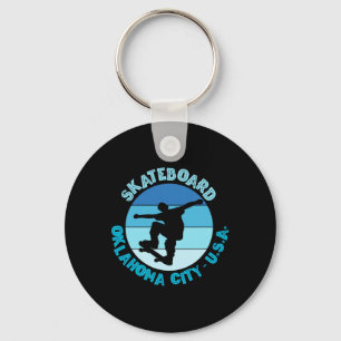 Porte-clés Urne de skateboard d'Oklahoma City Oklahoma Skateb