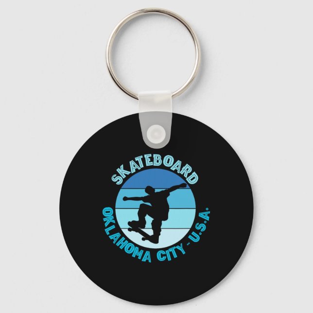 Porte-clés Urne de skateboard d'Oklahoma City Oklahoma Skateb (Recto)