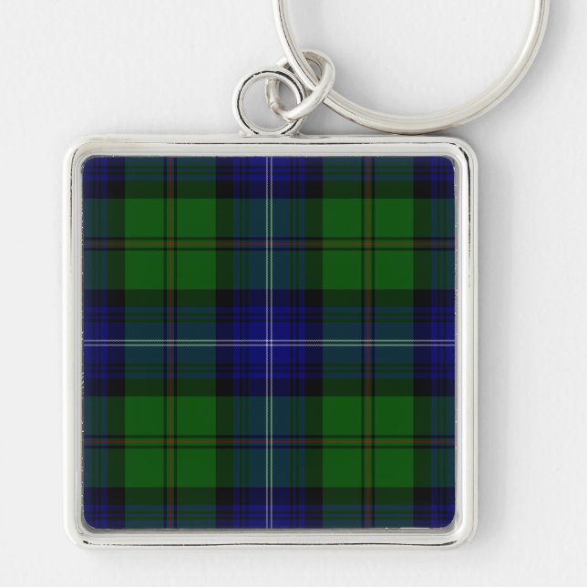 Porte-clés Urquhart tartan bleu vert plaid (Devant)