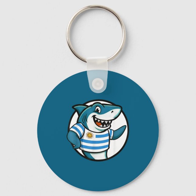 Porte-clés Uruguay Flag Shark Funny Uruguayan  (Recto)