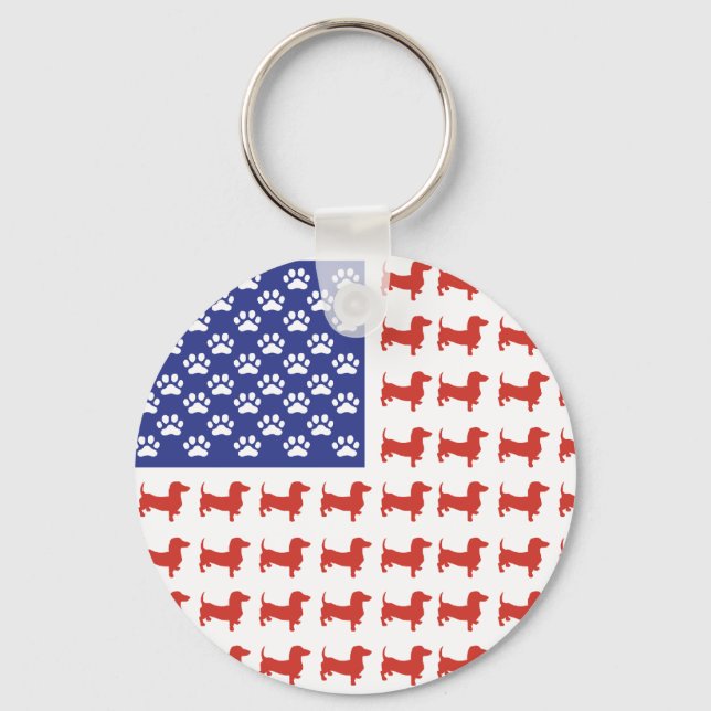 Porte-clés USA Dachshund (Recto)