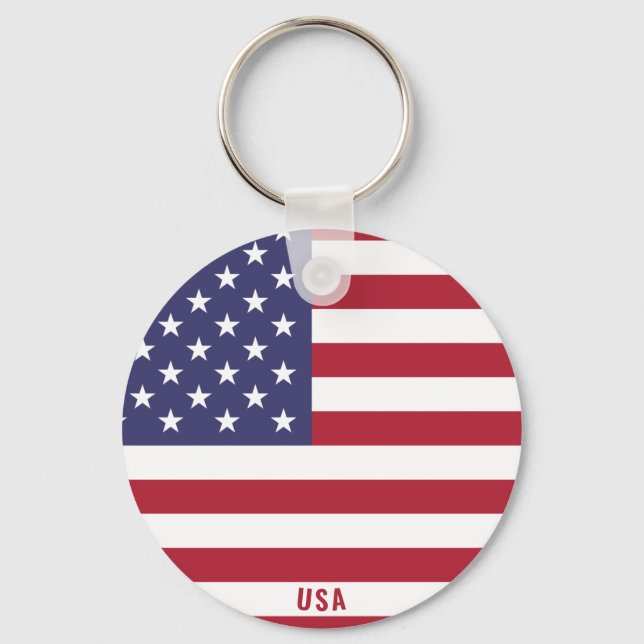 Porte-clés USA Drapeau charmant patriotique (Recto)