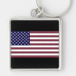 Porte-clés USA Drapeau Gemstone Art