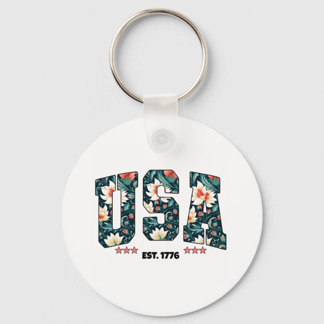 Porte-clés USA est. T-shirt 1776 (Verso)
