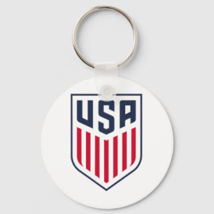 Porte-clés Usa Soccer Frontck Crest White Usmnt Officiellemen