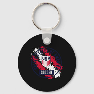 Porte-clés Usa Soccer Rétro Peinture Grise Usmnt Officielleme