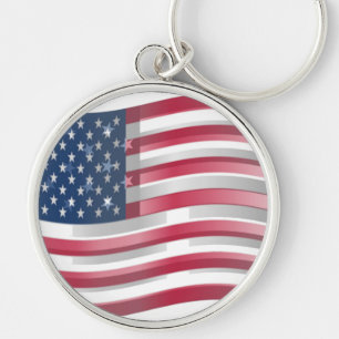 Porte-clés USA Unites : Stripes & Stars en Gras Design