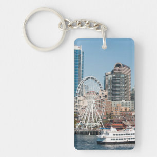 Porte-clés USA, Wa, Seattle. Bateau de croisière du port d'A