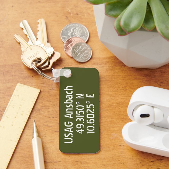 Porte-clés USAG Ansbach Latitude Longitude (Bureau)