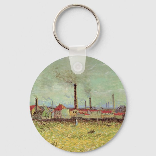 Porte-clés Usines à Asnières par Vincent van Gogh (Recto)