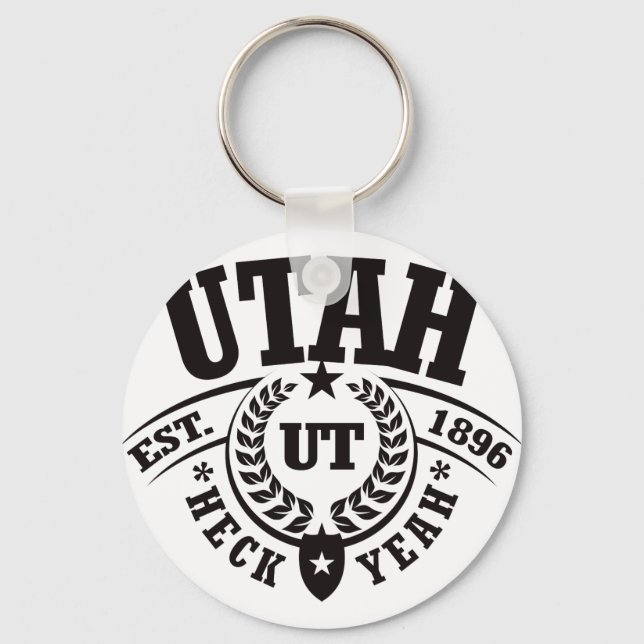 Porte-clés Utah, Heck Ouais, Est. 1896 (Recto)
