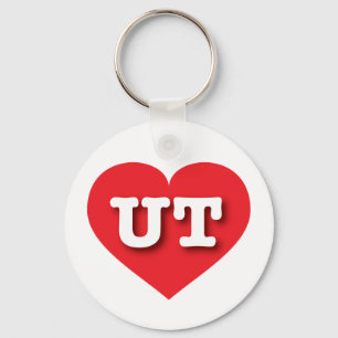 Porte-clés Utah Red Heart - J'aime UT