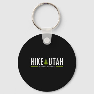 Porte-clés Utah Twin Peaks Wilderness Hike Tree Retro Graphis
